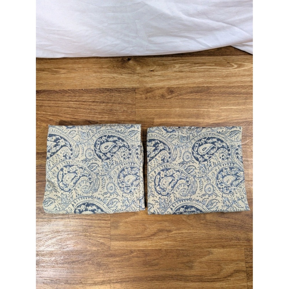 vintage Ralph Lauren blue paisley king pillowcases Set Of 2